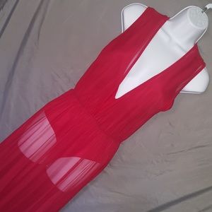 Windsor Red Dress with Bodysuit